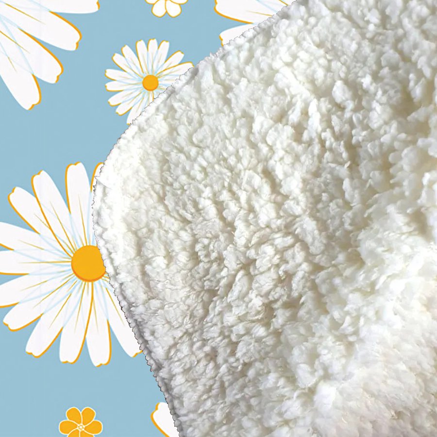 Summer Daisy Pattern Sherpa Blanket