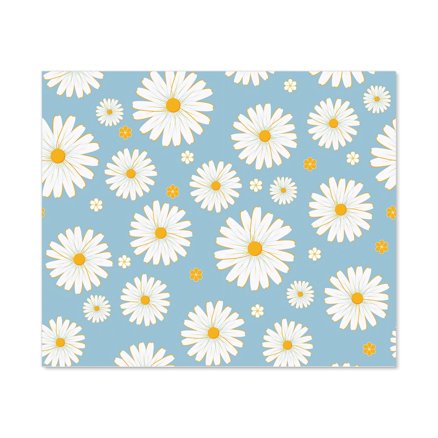 Summer Daisy Pattern Kitchen Splashback