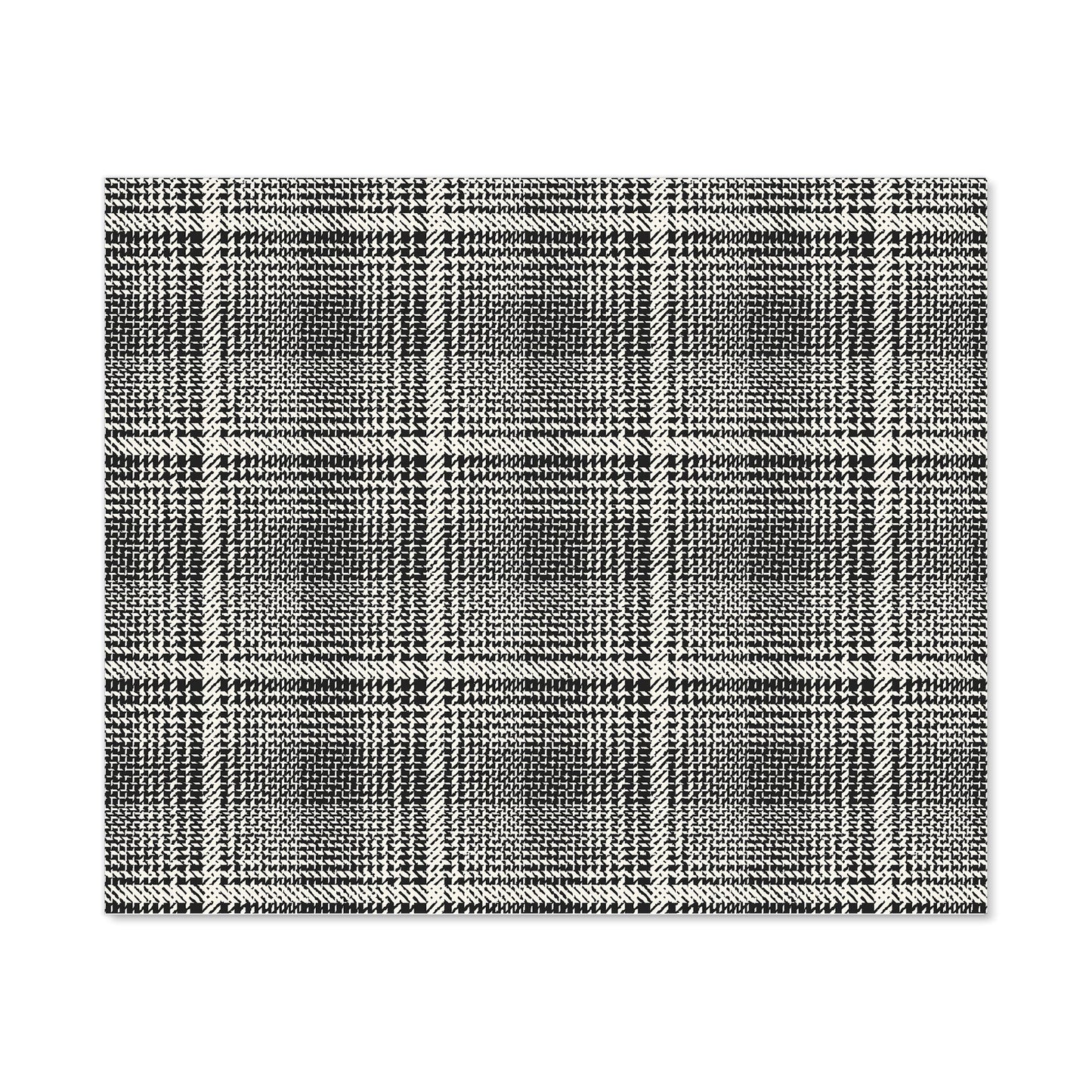 Monochrome Textured Checked Pattern Kitchen Splashback