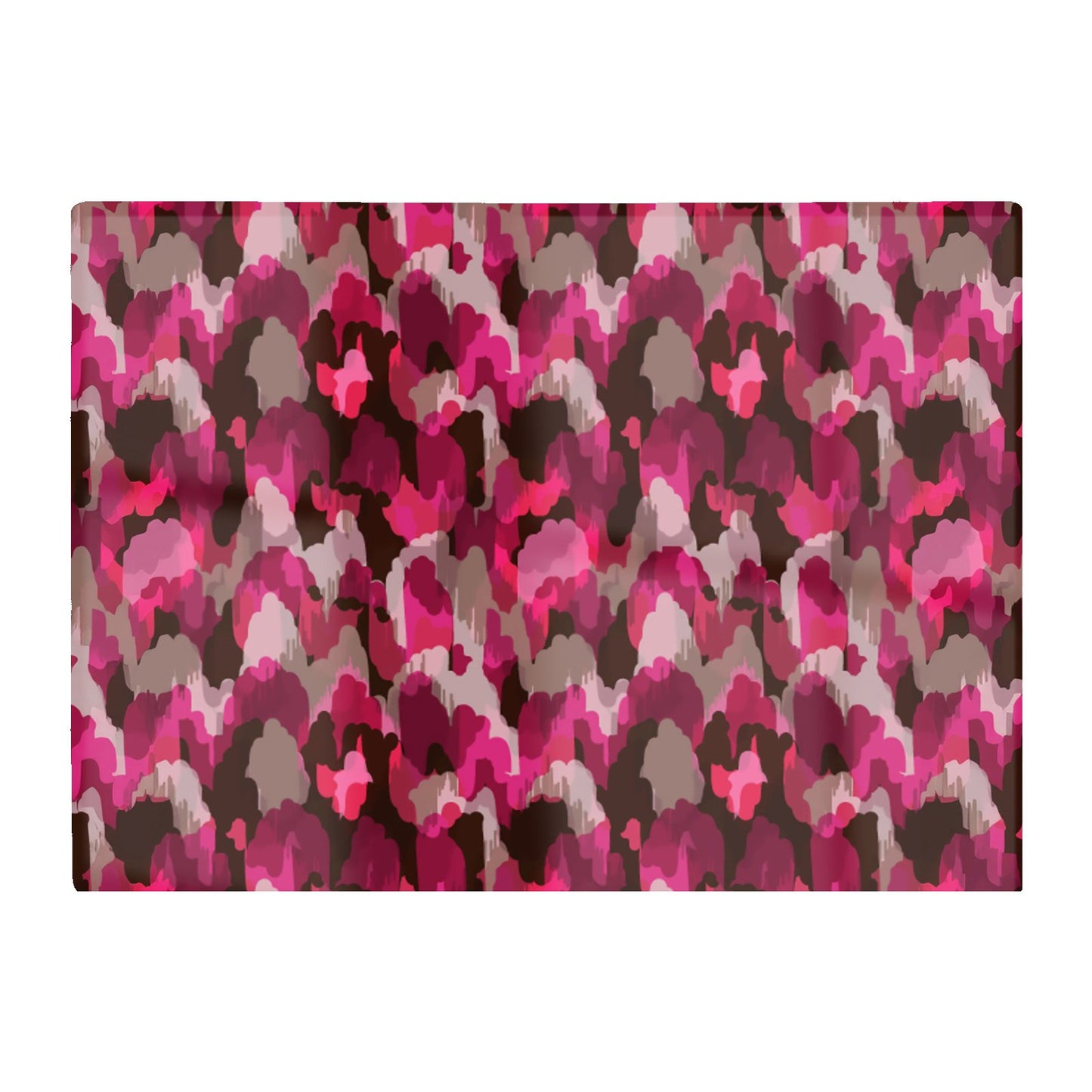 Modern Pink Animal Print Glass Chopping Board