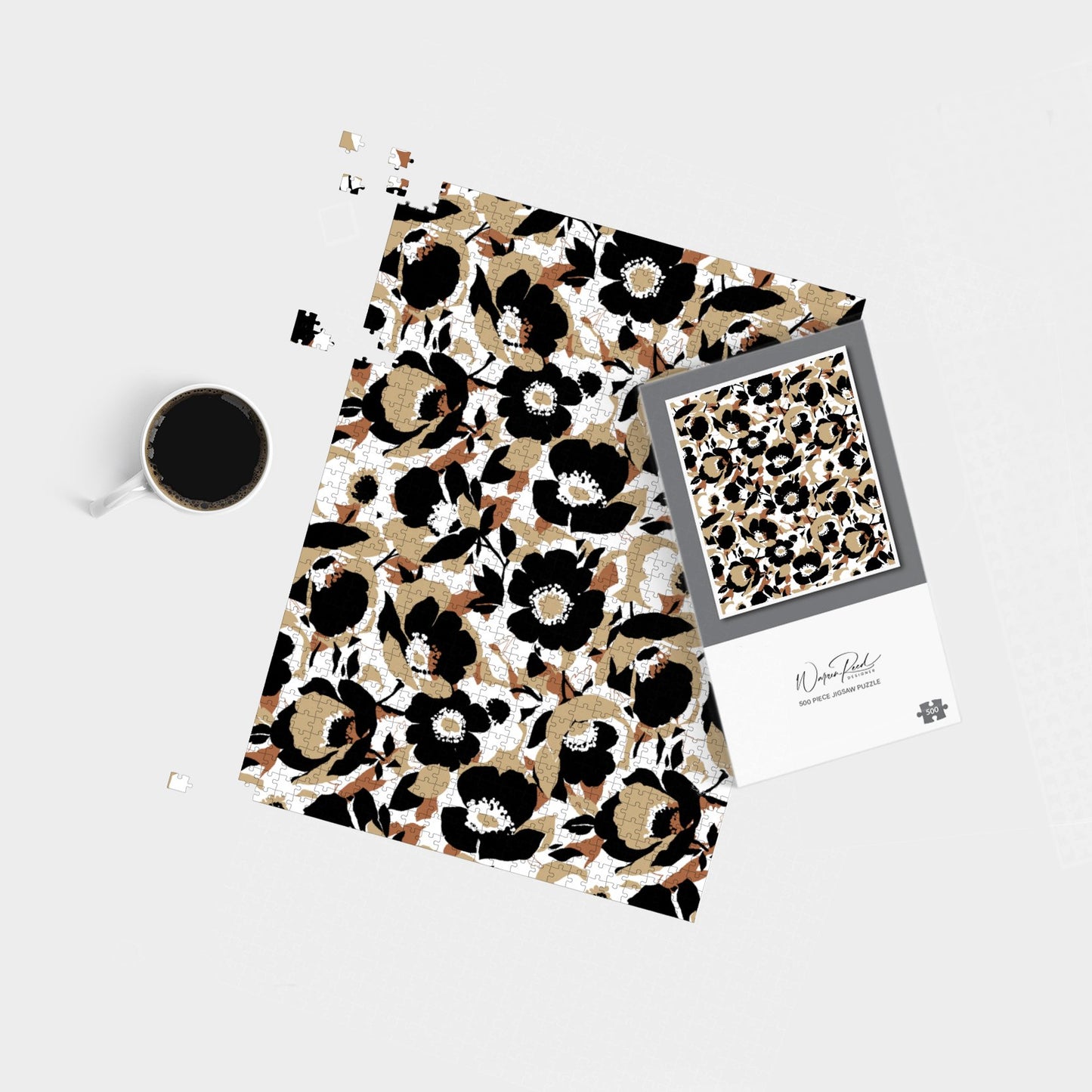 Modern Flower Pattern Jigsaw Puzzle