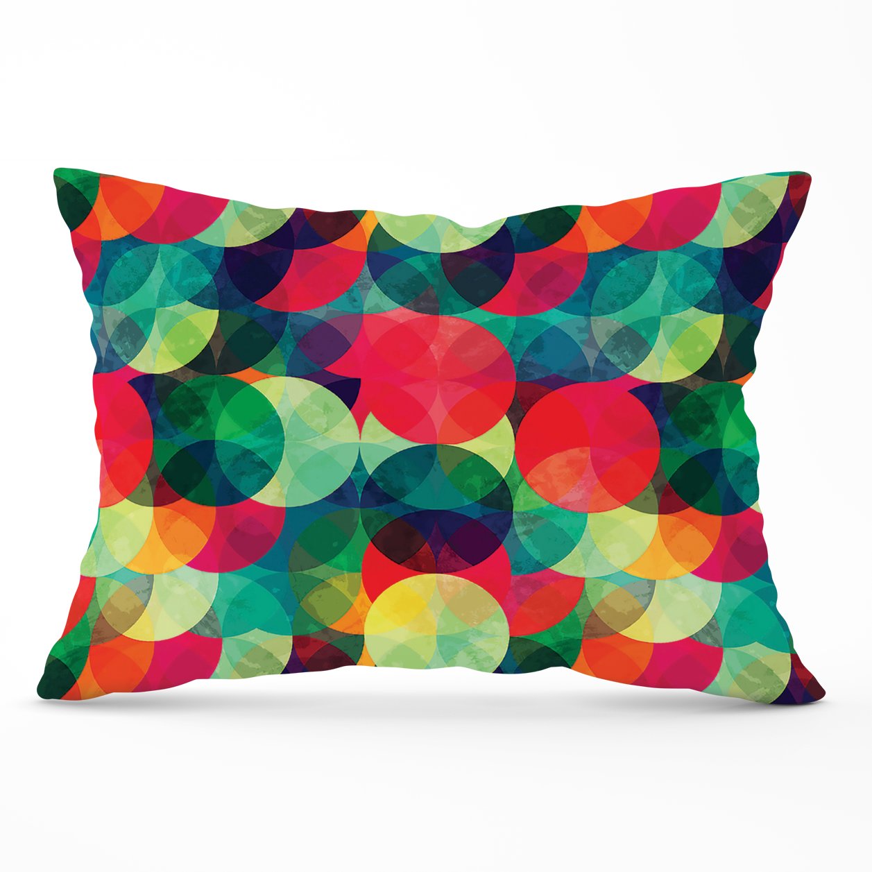 Colourful Grunge Circle Pattern Cushions
