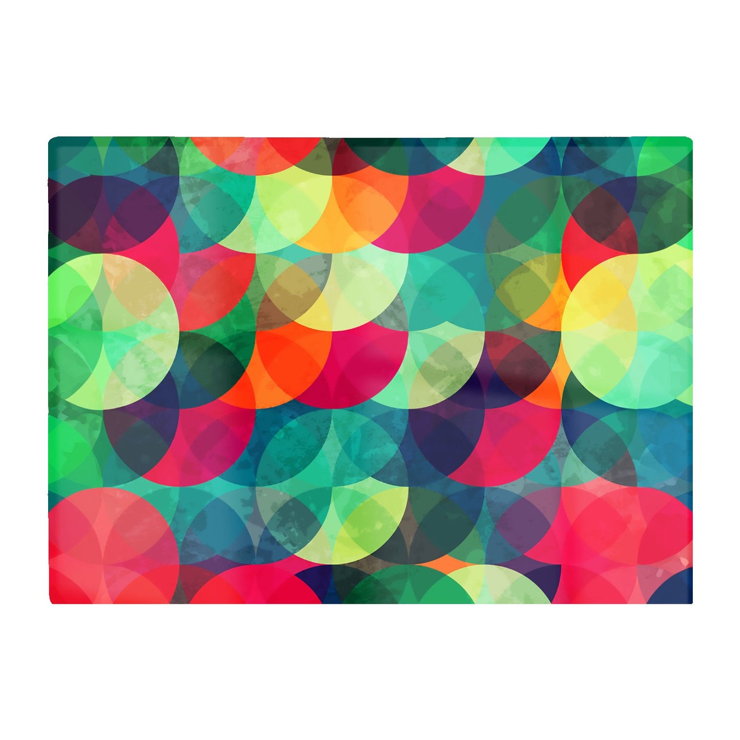 Colourful Grunge Circle Pattern Glass Chopping Board