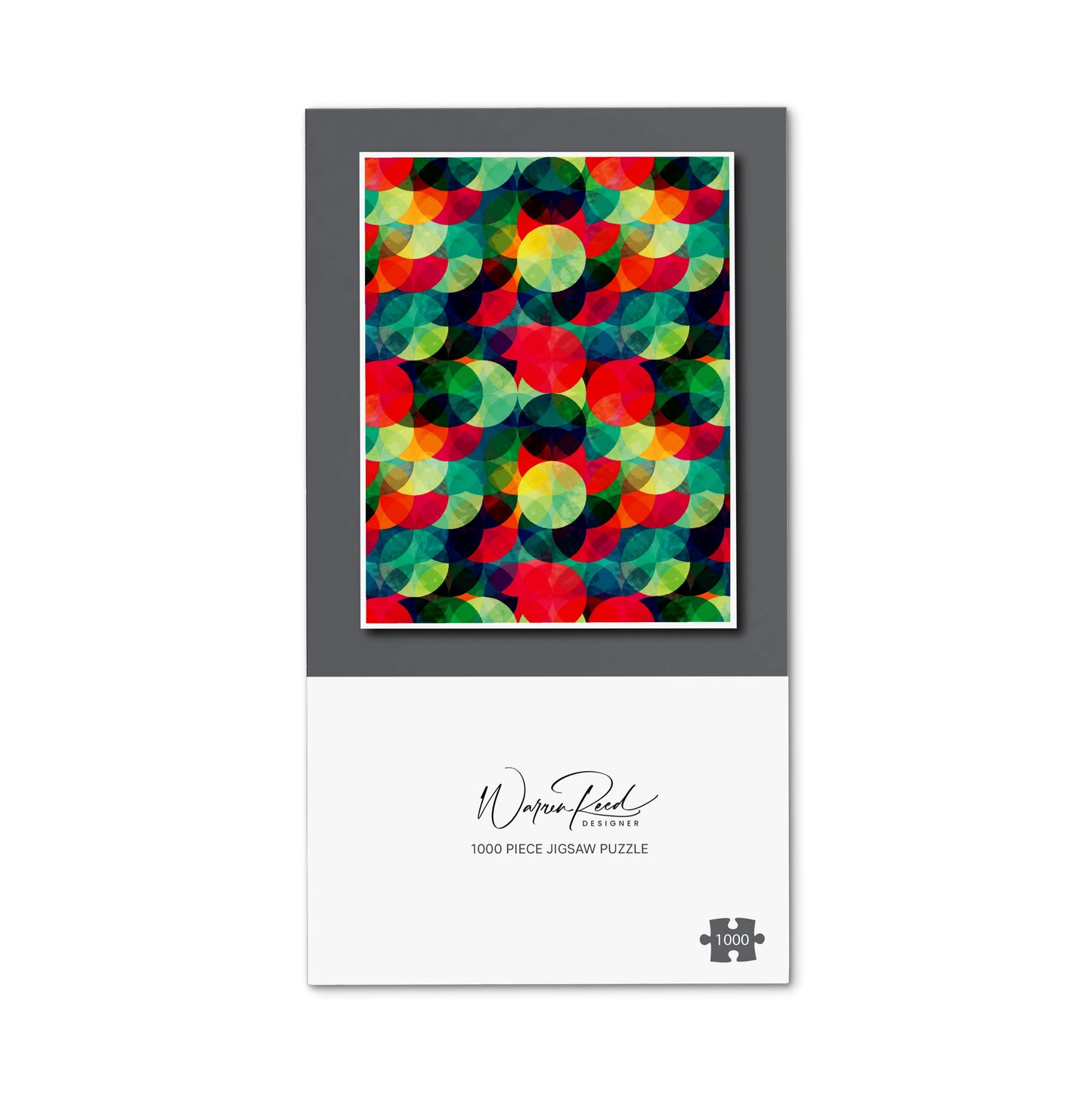Colourful Grunge Circle Pattern Jigsaw Puzzle