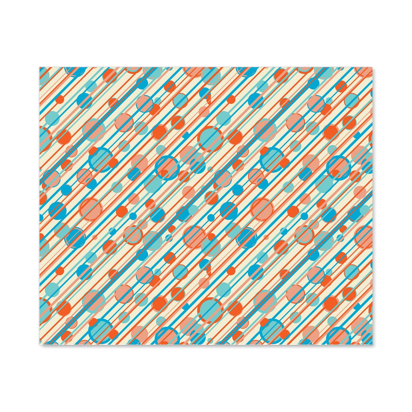 Retro Stripes And Circles Kitchen Splashback