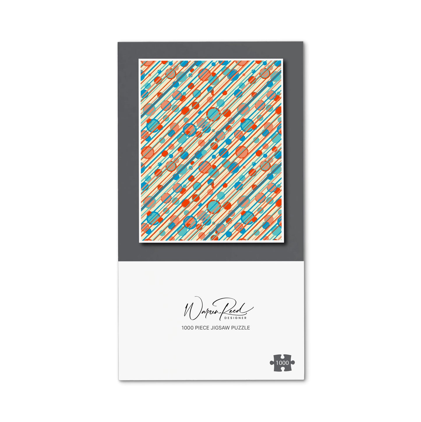 Retro Stripes And Circles Jigsaw Puzzle
