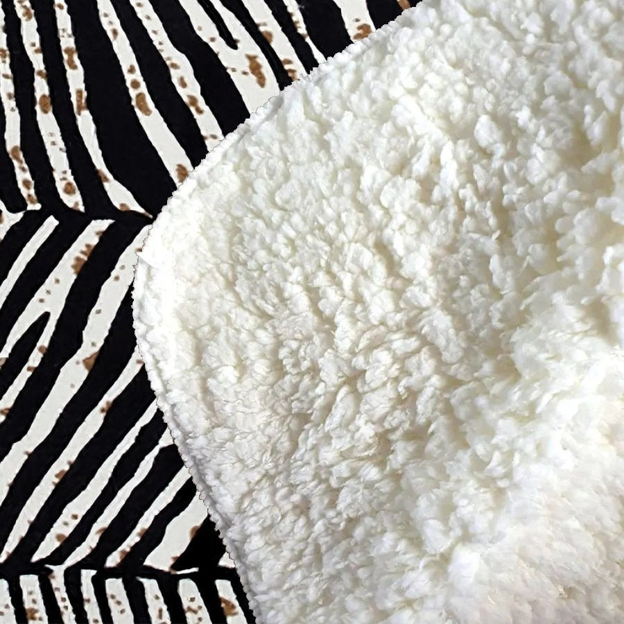 Zebra Pattern Sherpa Blanket