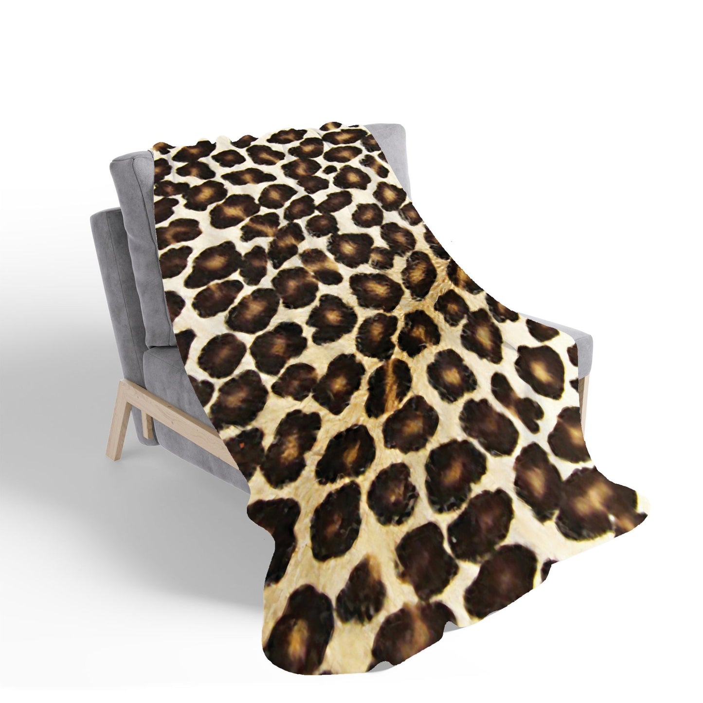 Leopard Hide Print Sherpa Blanket