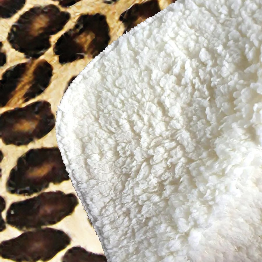 Leopard Hide Print Sherpa Blanket