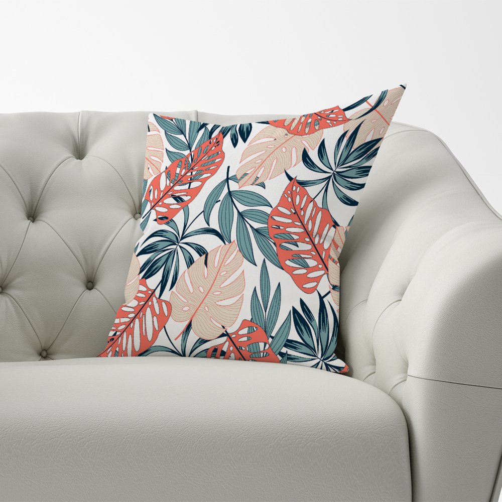 Tropical Leaf Pattern Cushions
