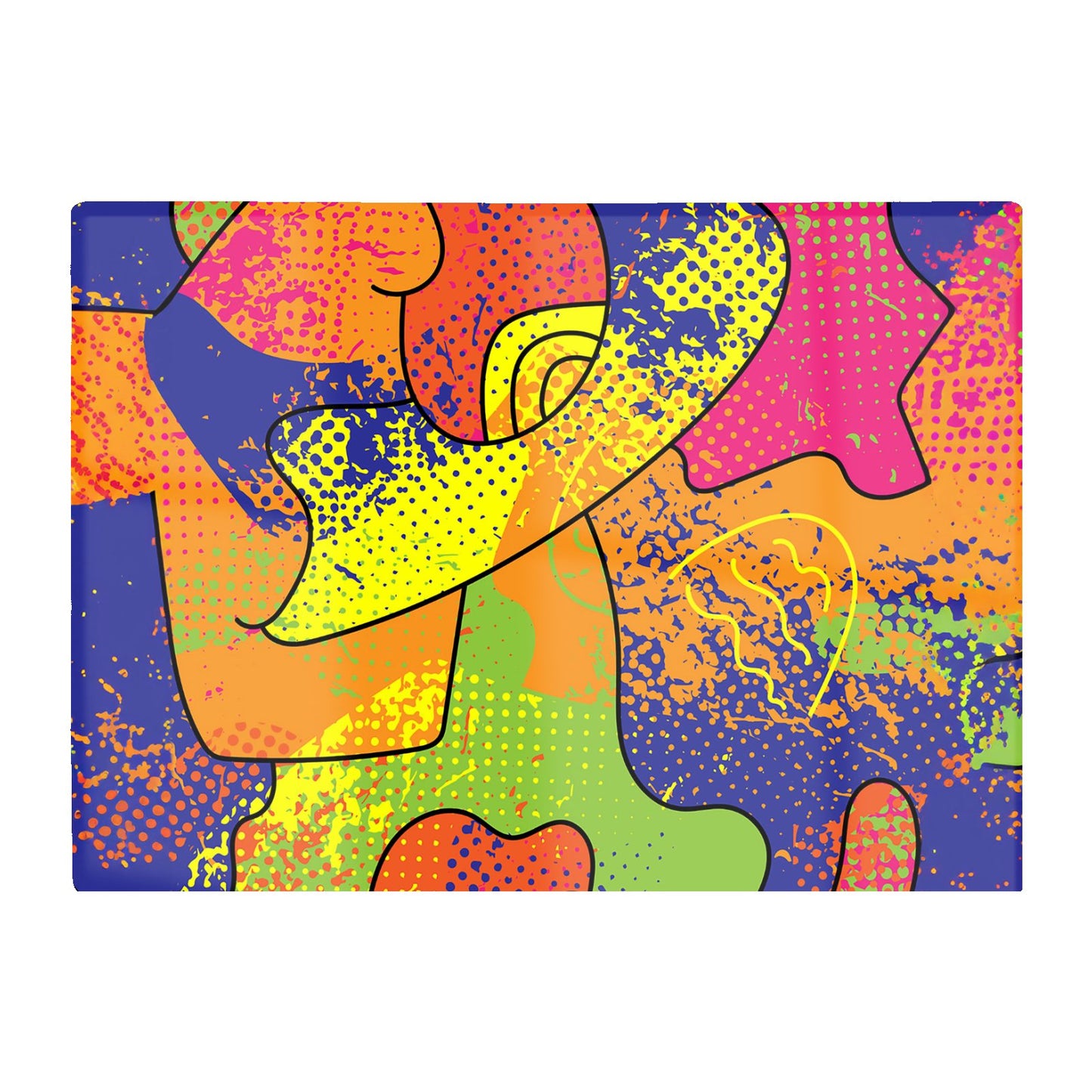 Bright Abstract Pattern Glass Chopping Board