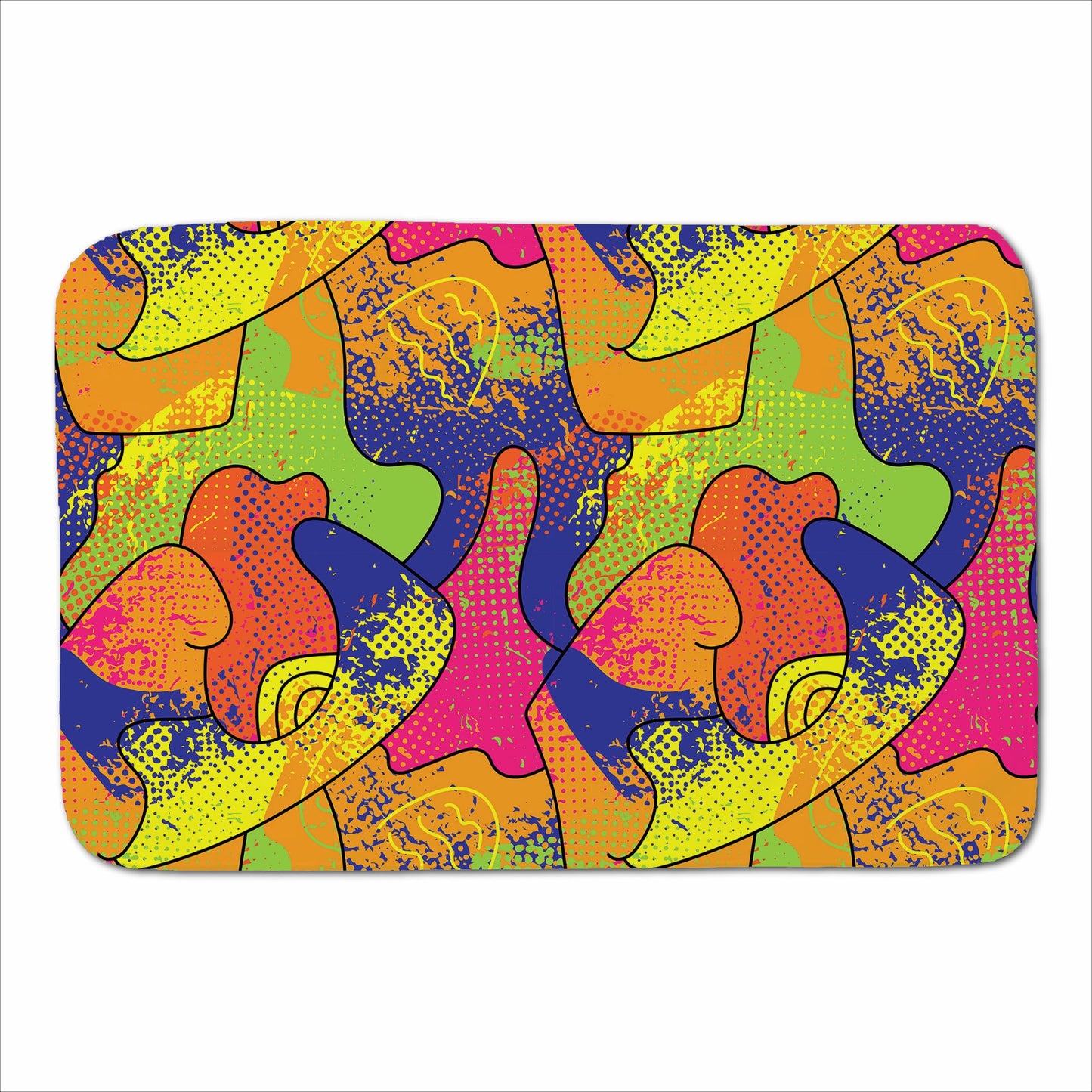 Bright Abstract Pattern Sherpa Blanket