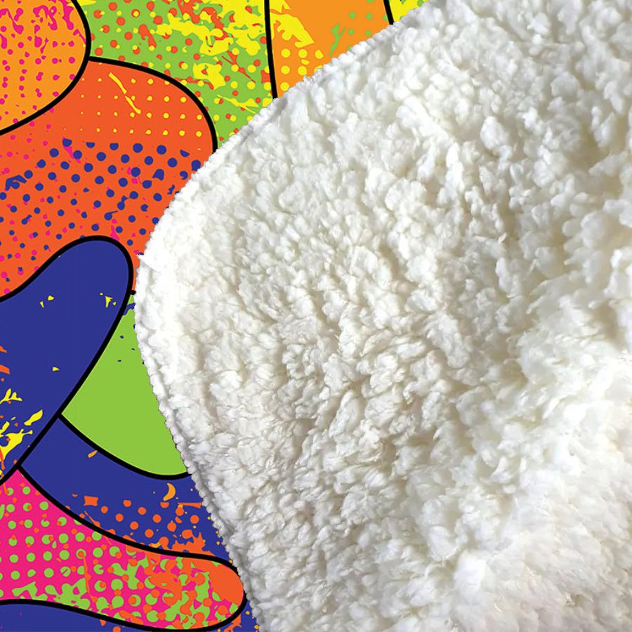 Bright Abstract Pattern Sherpa Blanket