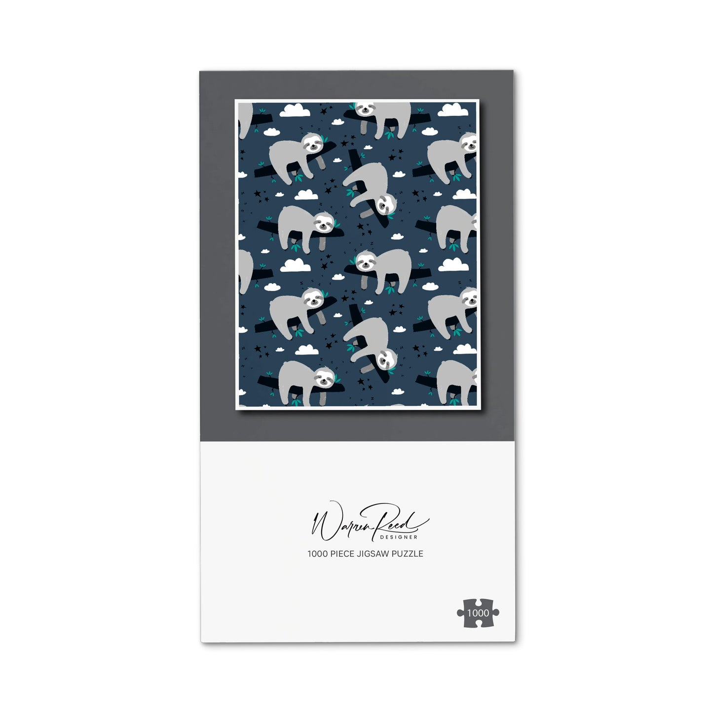 Sleeping Sloth Pattern Jigsaw Puzzle
