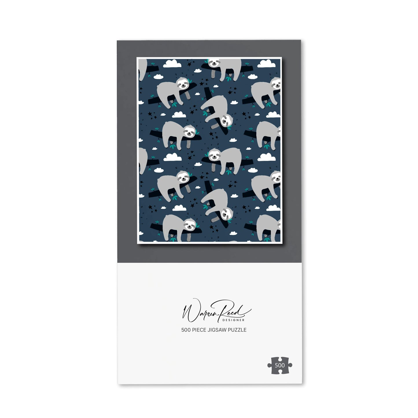 Sleeping Sloth Pattern Jigsaw Puzzle