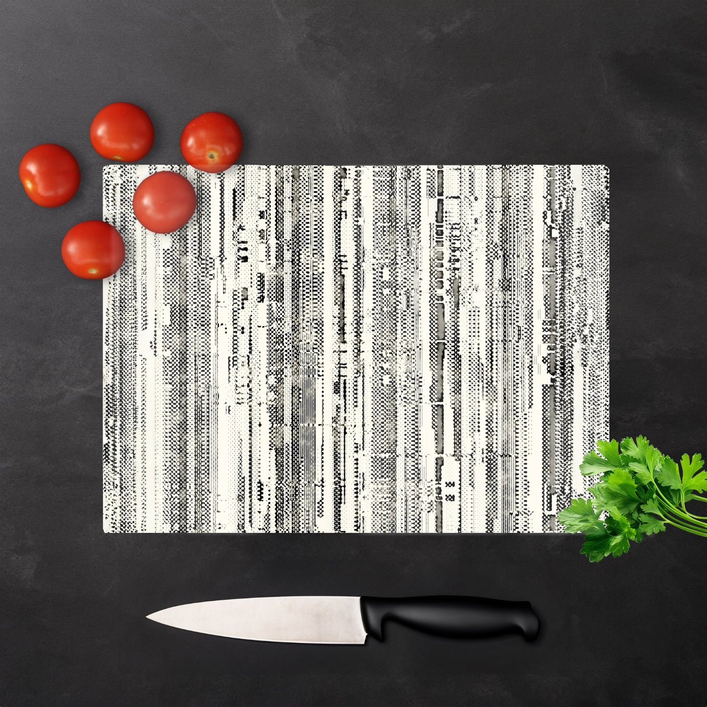 Washed Out Canvas Pattern Glass Chopping Board