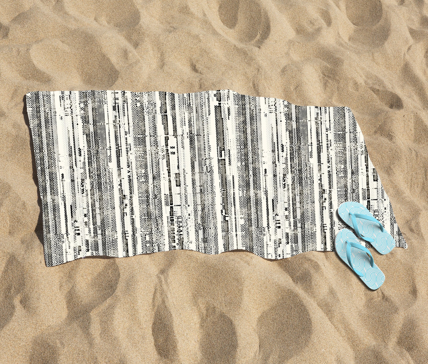 Washed Out Canvas Pattern Beach Towel