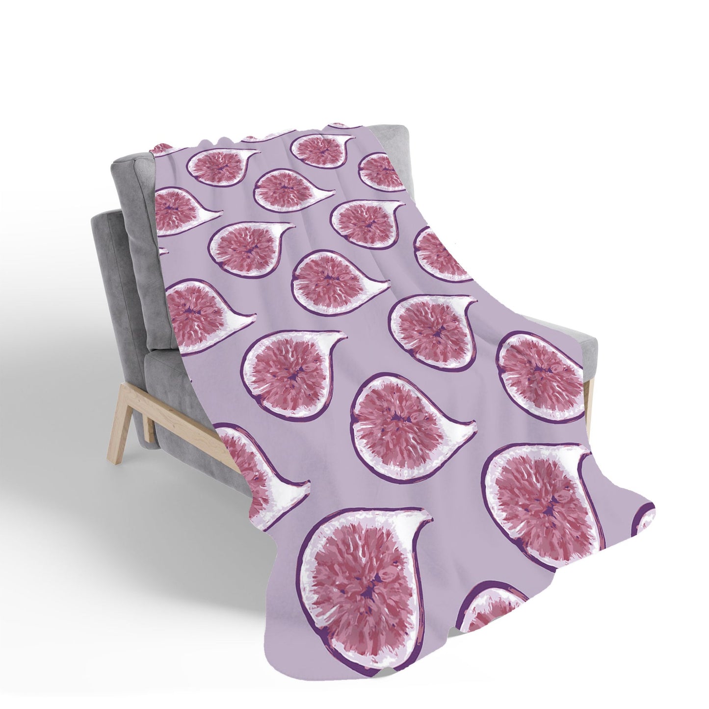 Modern Fig Pattern Sherpa Blanket