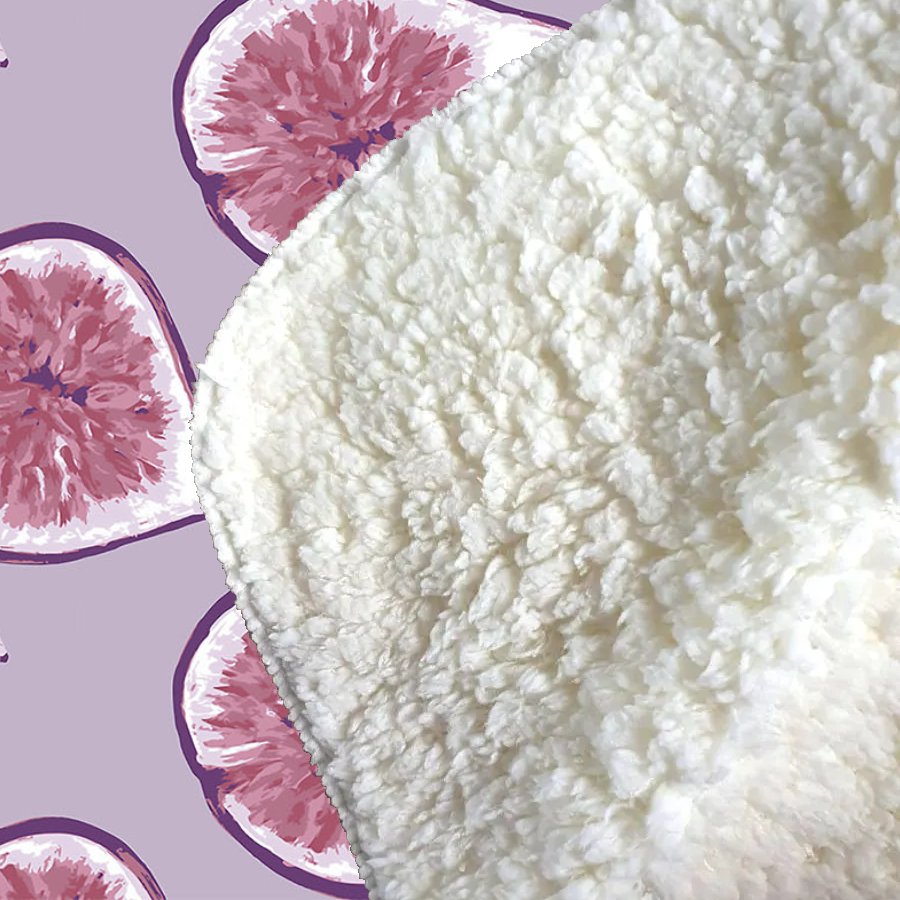 Modern Fig Pattern Sherpa Blanket