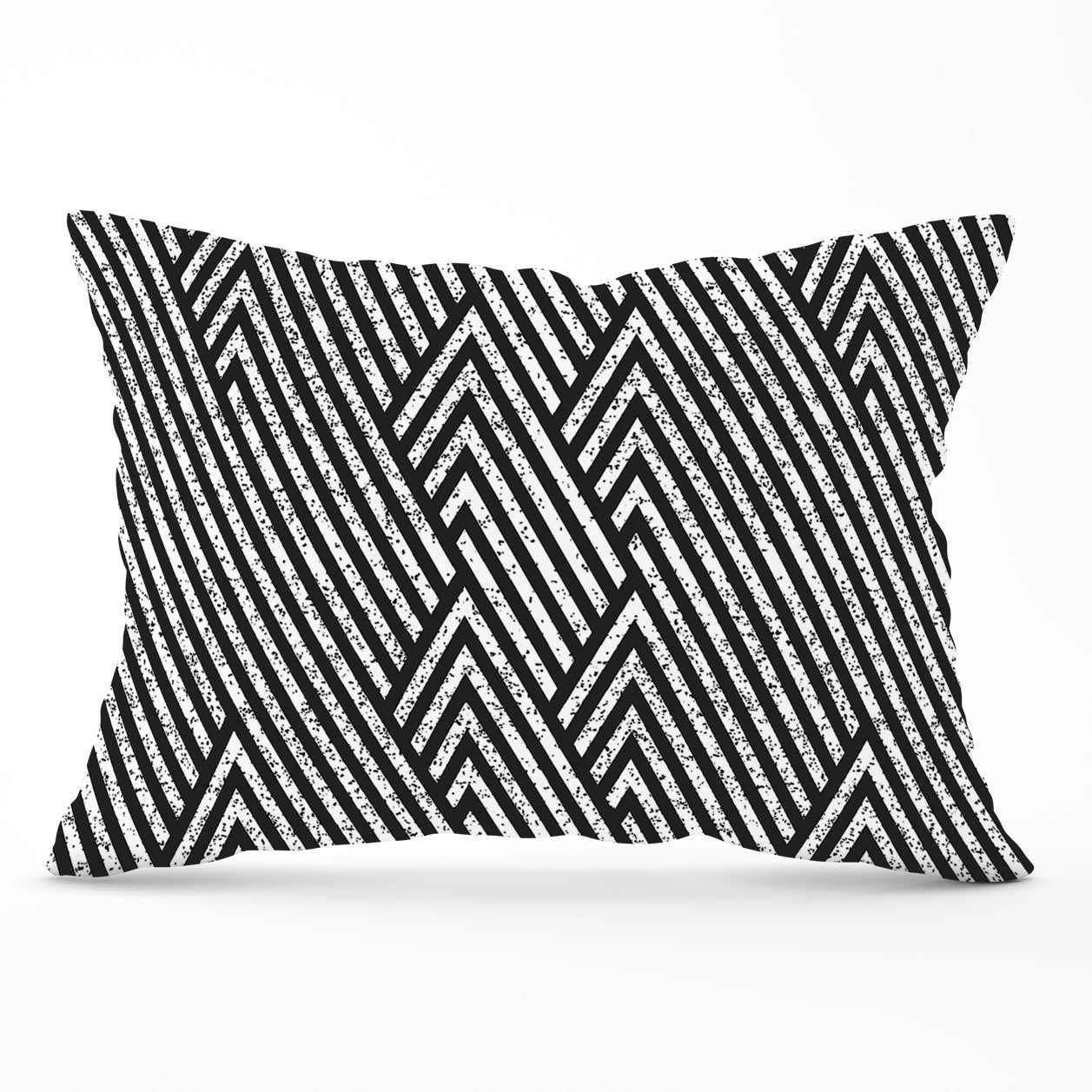 Oblique Black Grunge Pattern Cushions