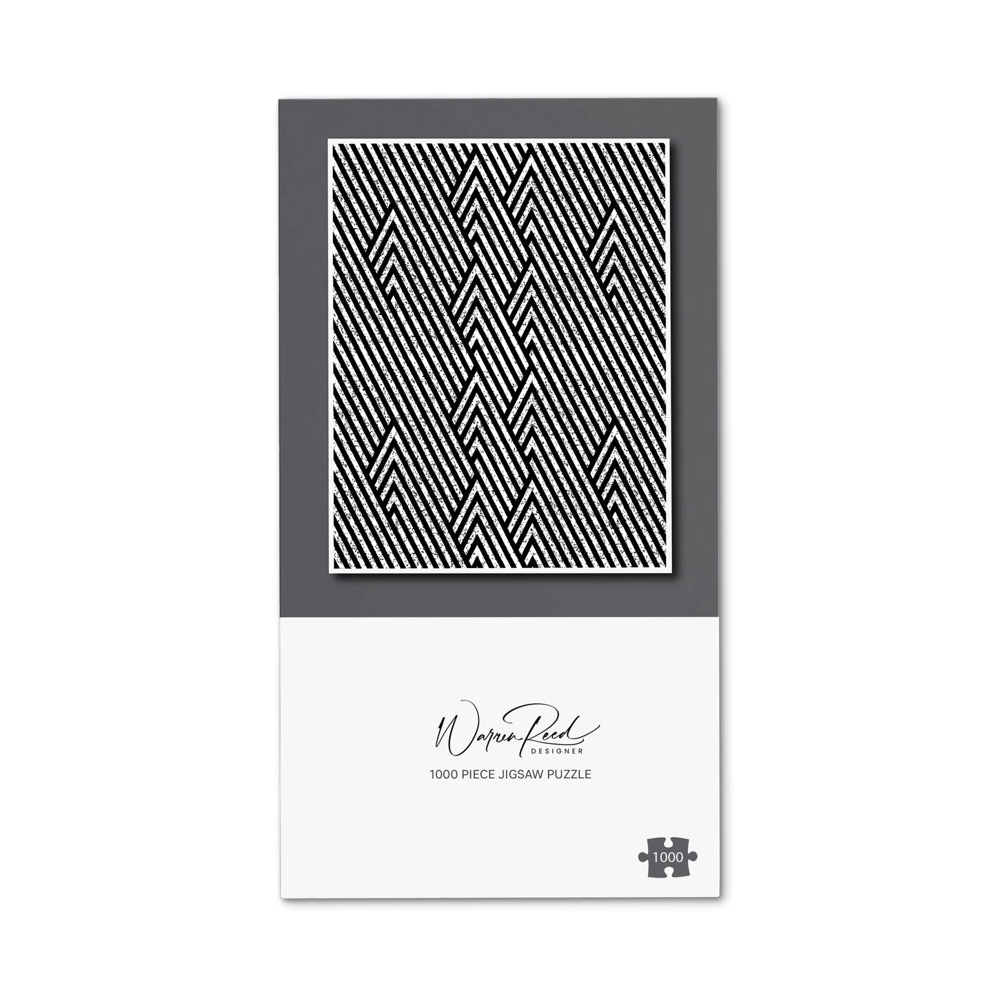 Oblique Black Grunge Pattern Jigsaw Puzzle