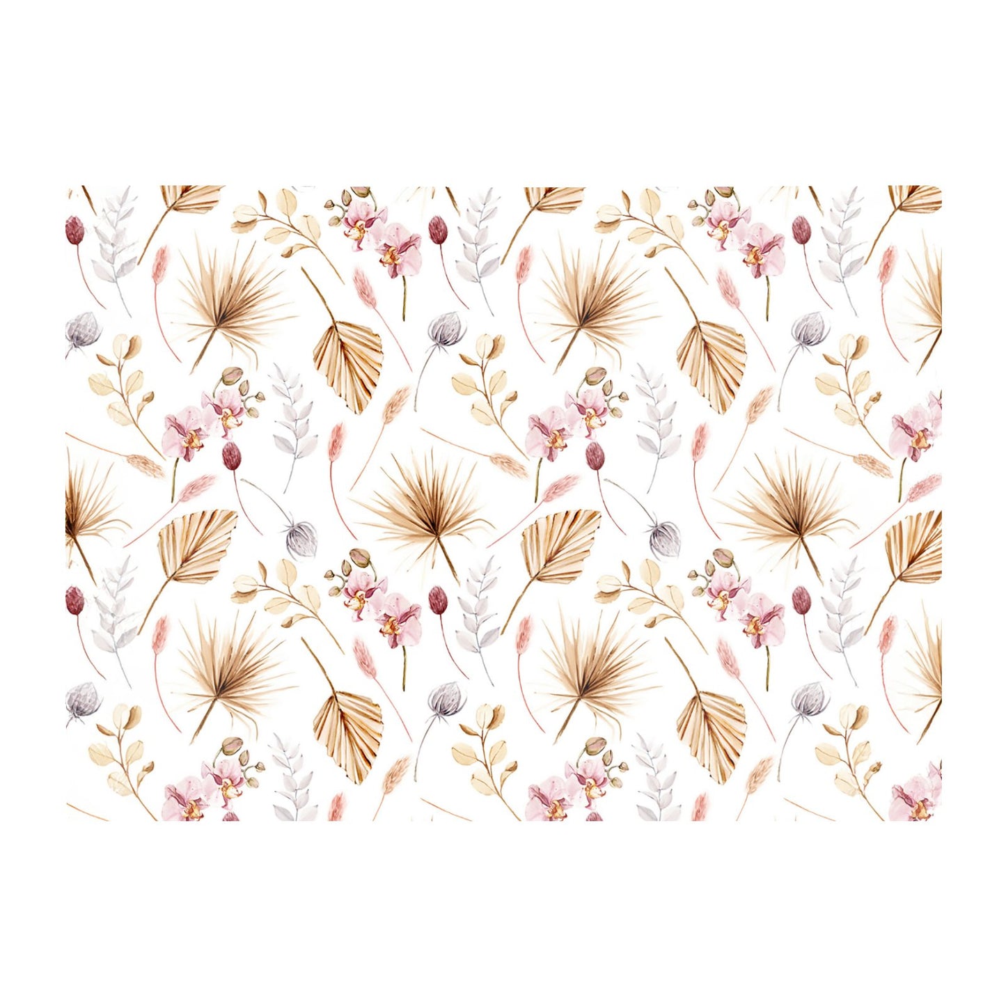 Watercolour Orchids Glass Chopping Board