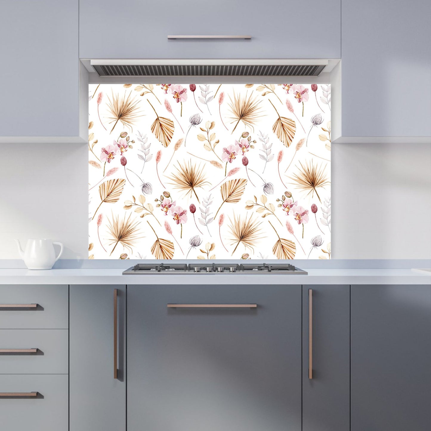 Watercolour Orchids Kitchen Splashback