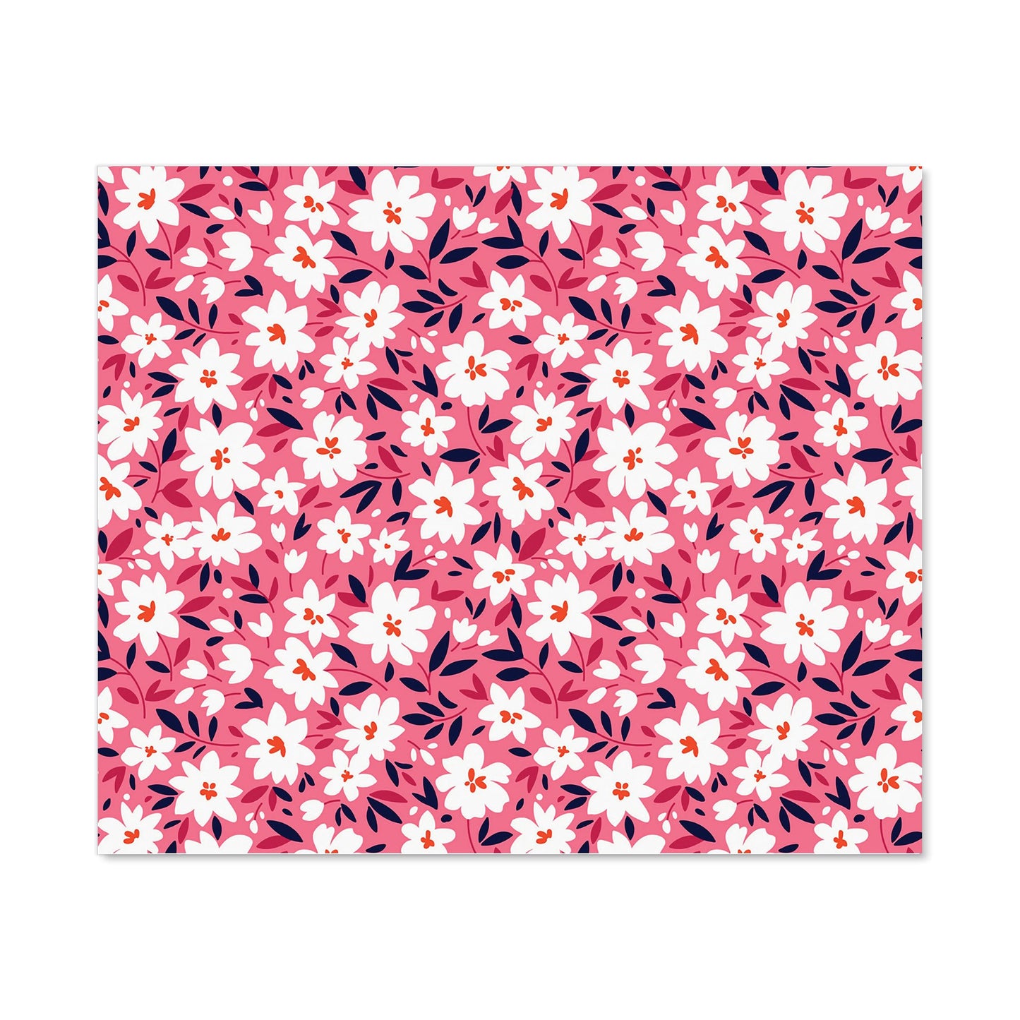 Small Cute White Flower Pattern Kitchen Splashback