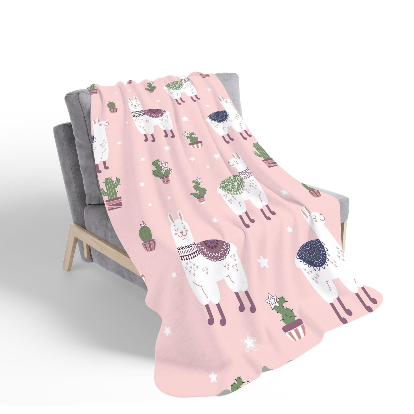 Happy Lama Sherpa Blanket