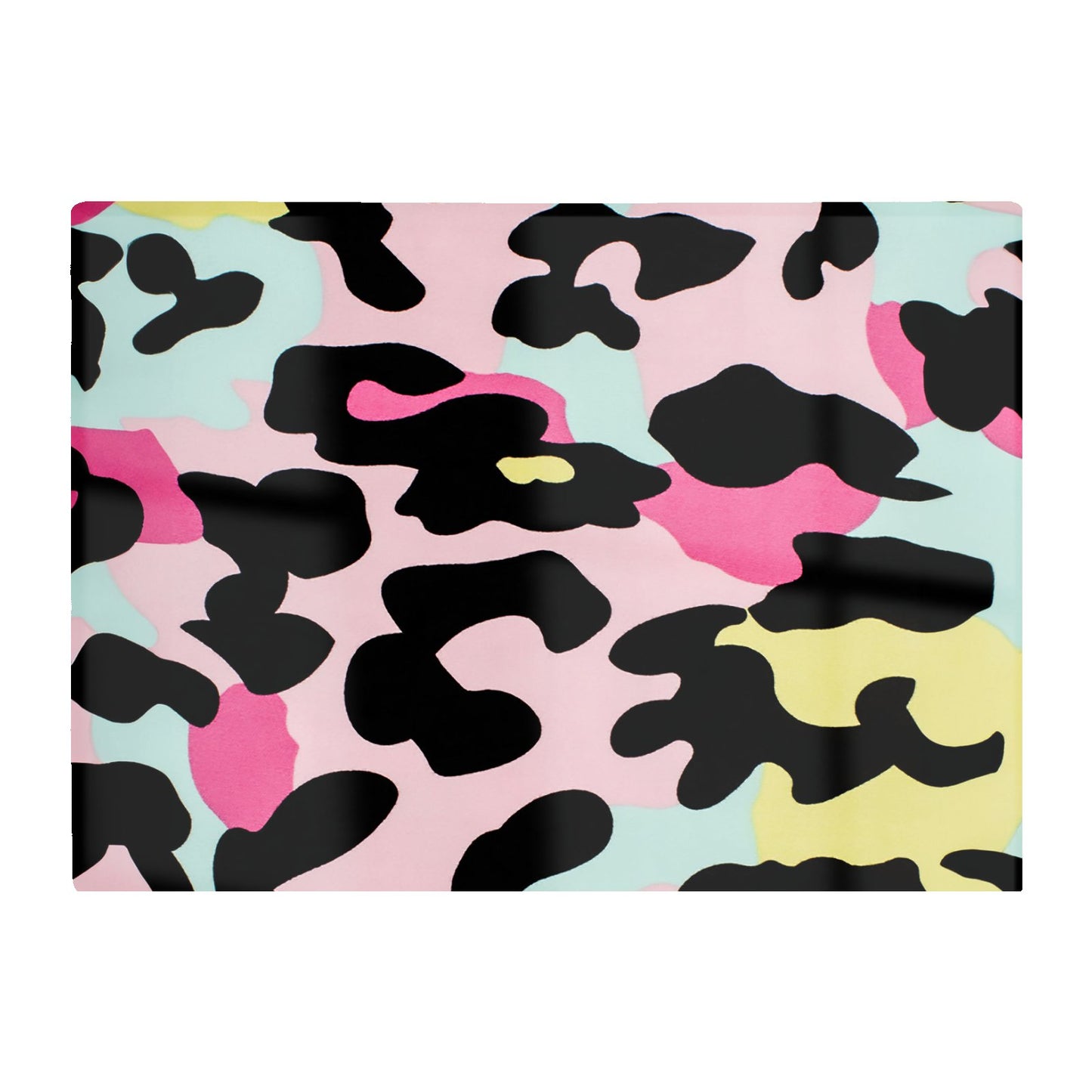 Colourful Leopard Print Glass Chopping Board