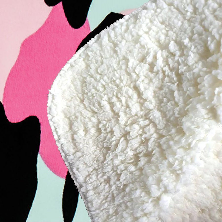 Colourful Leopard Print Sherpa Blanket