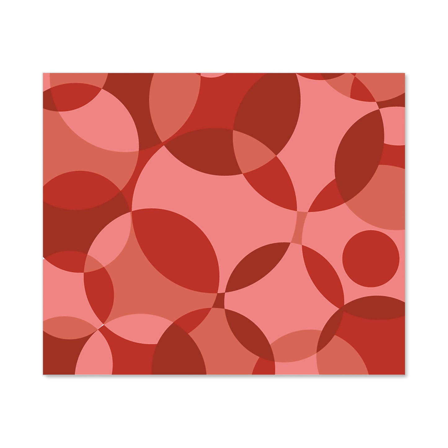 Red Circle Pattern Kitchen Splashback