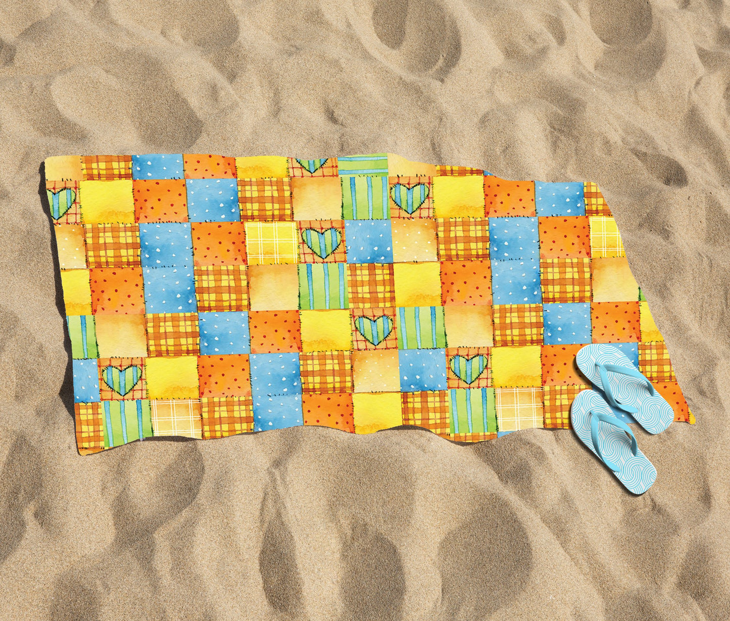 Baby Watercolour Blanket Pattern Beach Towel