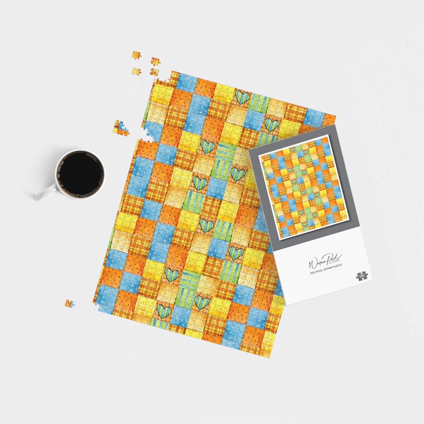 Baby Watercolour Blanket Pattern Jigsaw Puzzle