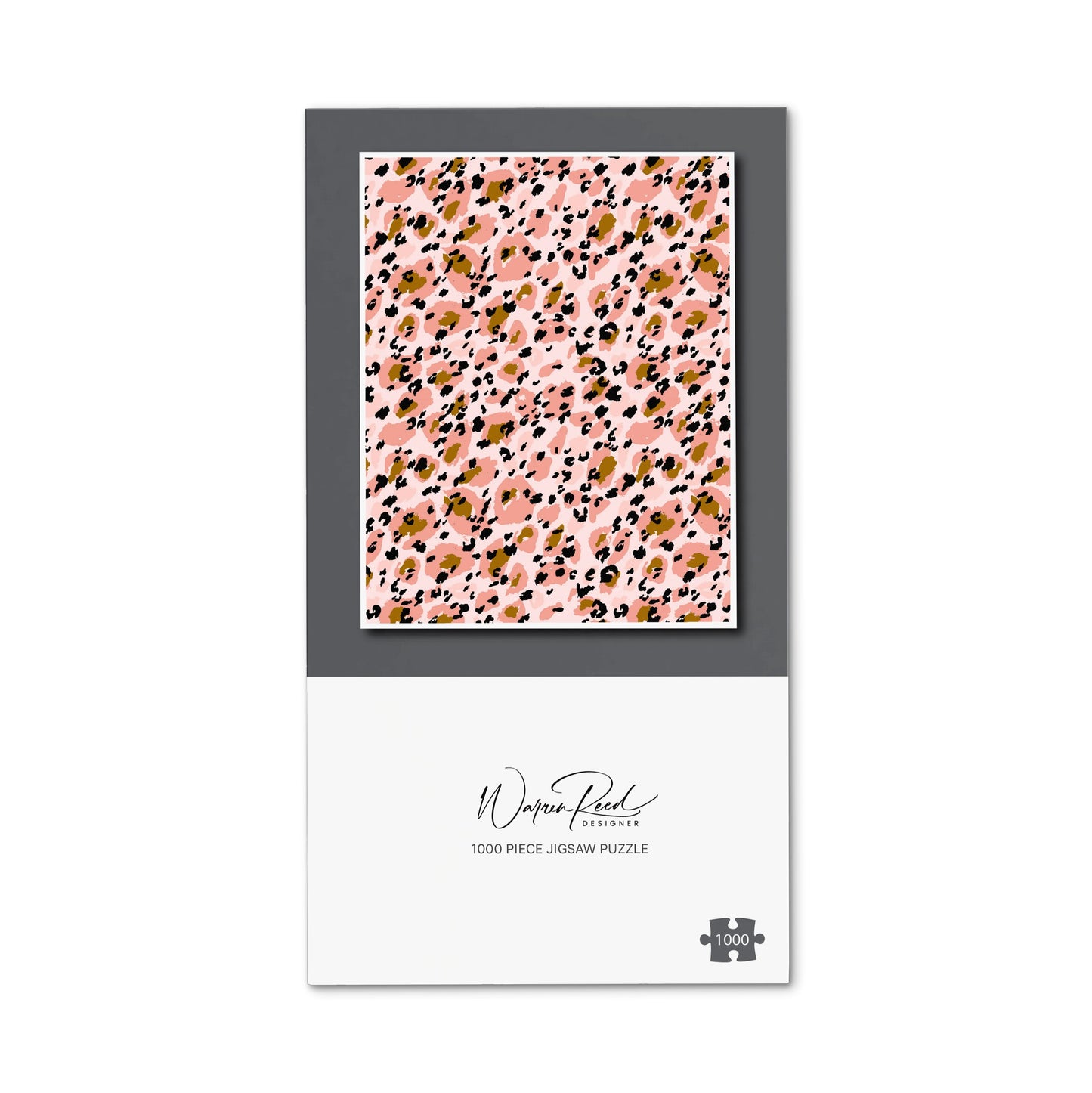 Hand Drawn Pink Leopard Print Jigsaw Puzzle