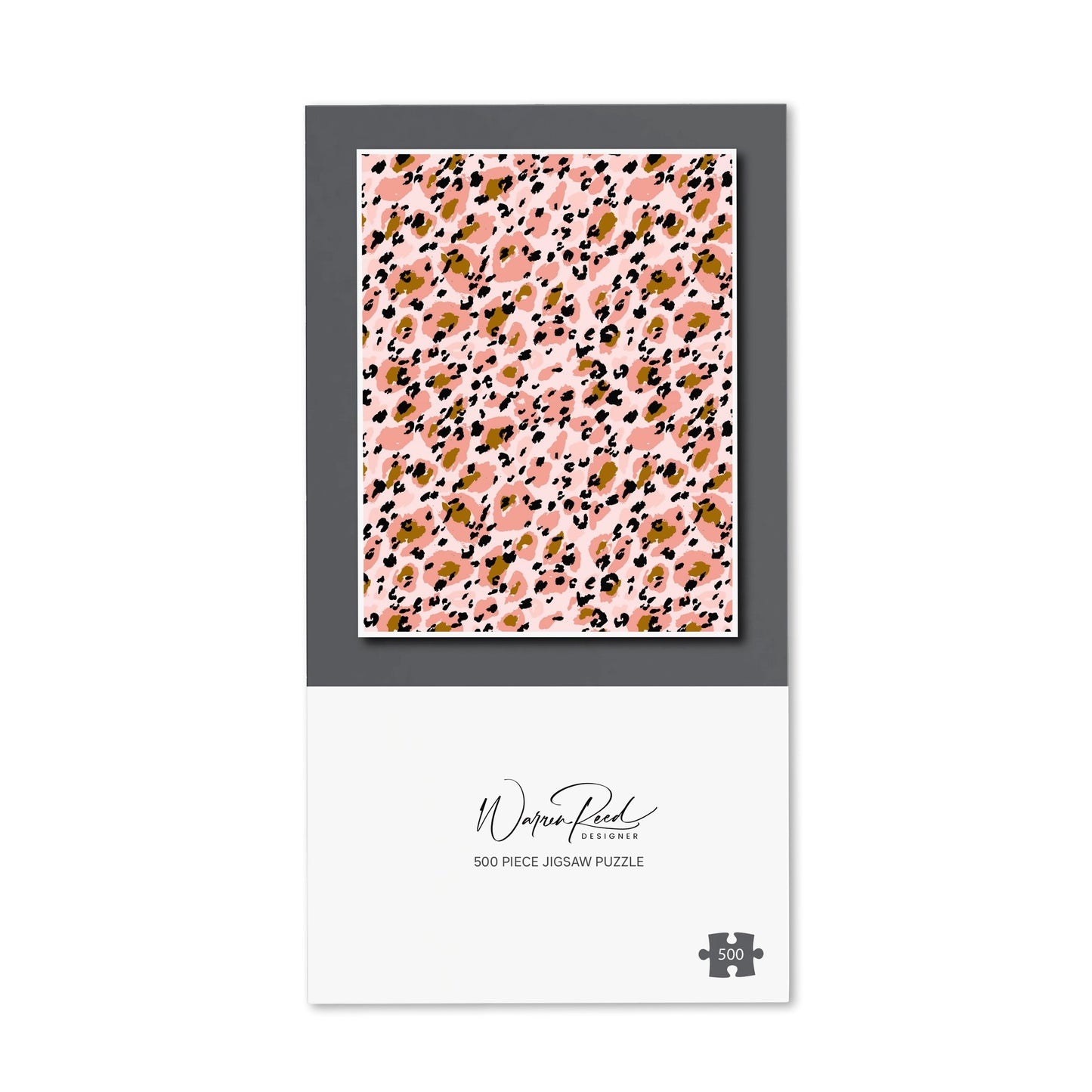 Hand Drawn Pink Leopard Print Jigsaw Puzzle
