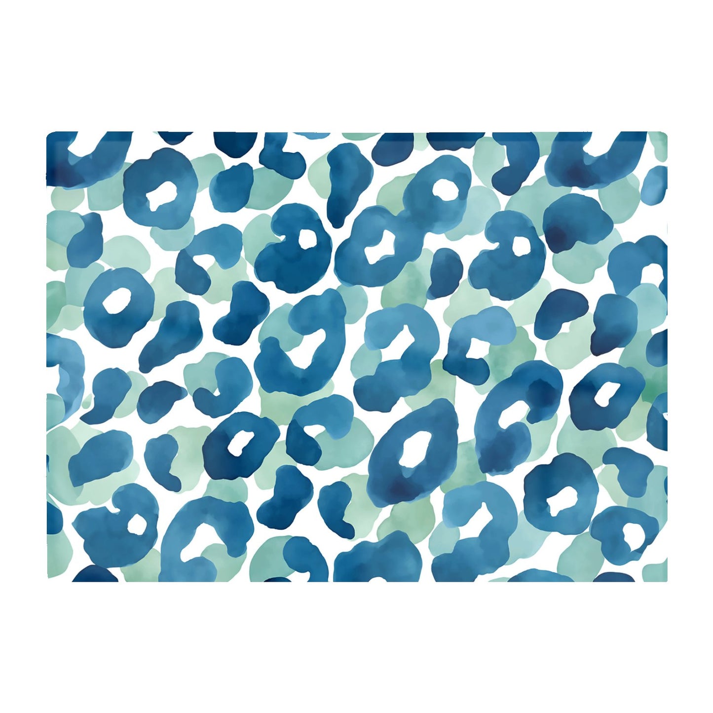 Watercolour Leopard Print Glass Chopping Board