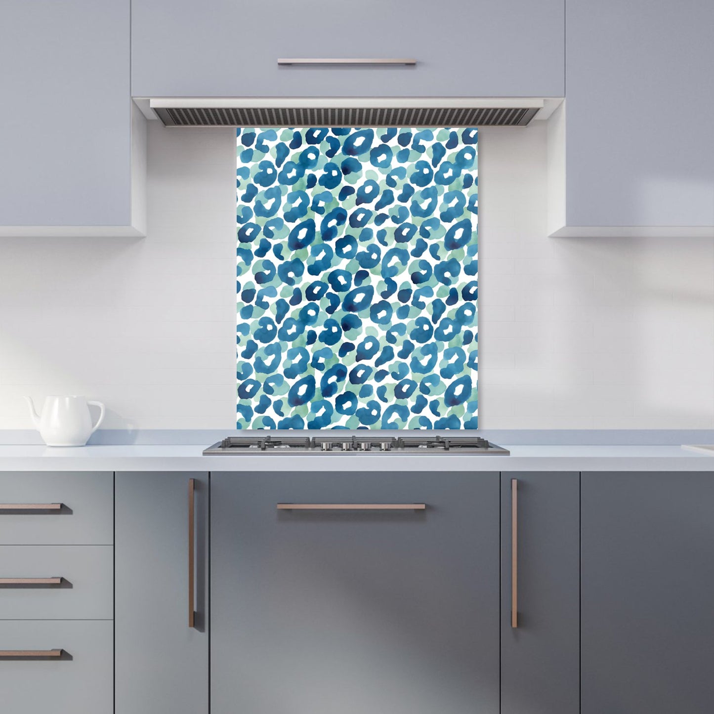 Watercolour Leopard Print Kitchen Splashback