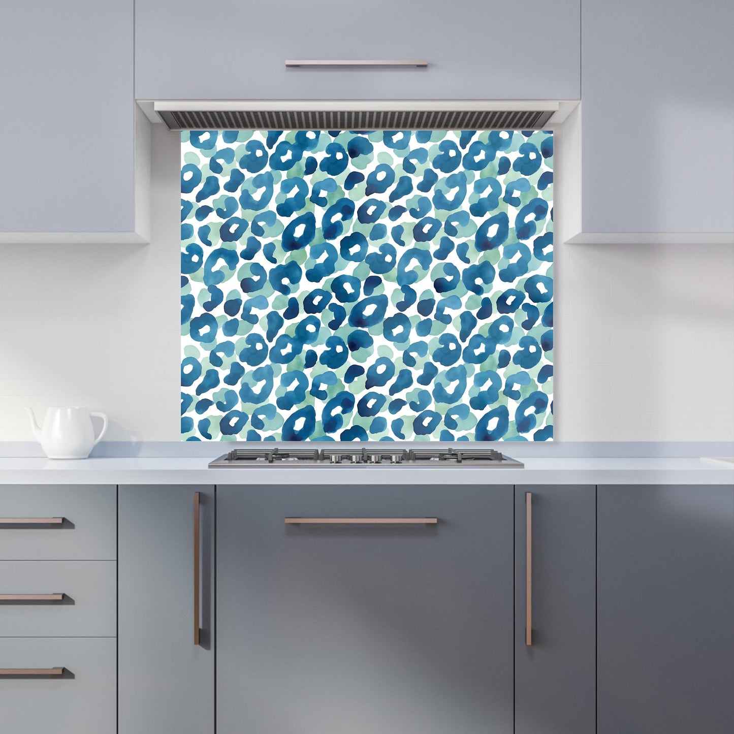 Watercolour Leopard Print Kitchen Splashback
