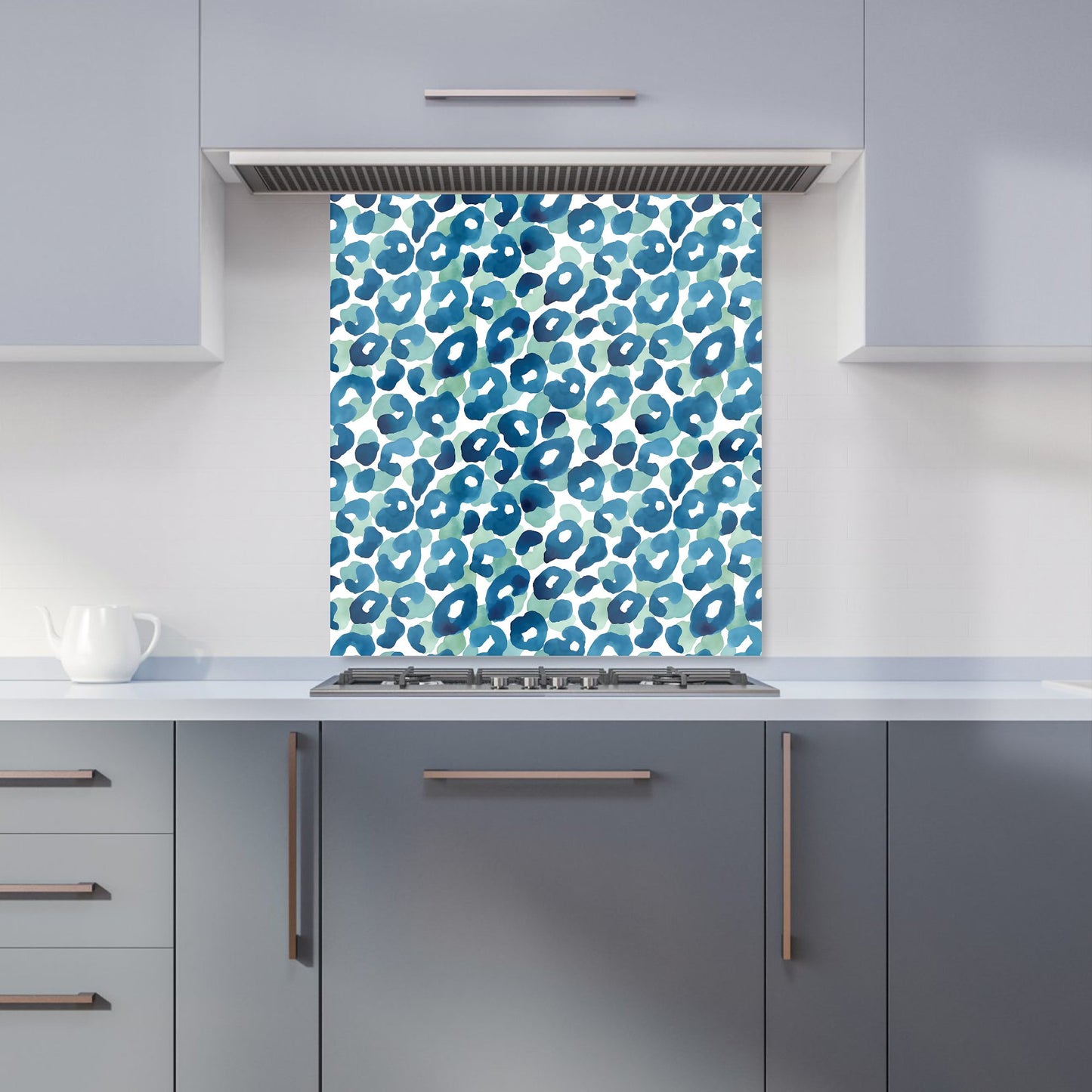 Watercolour Leopard Print Kitchen Splashback