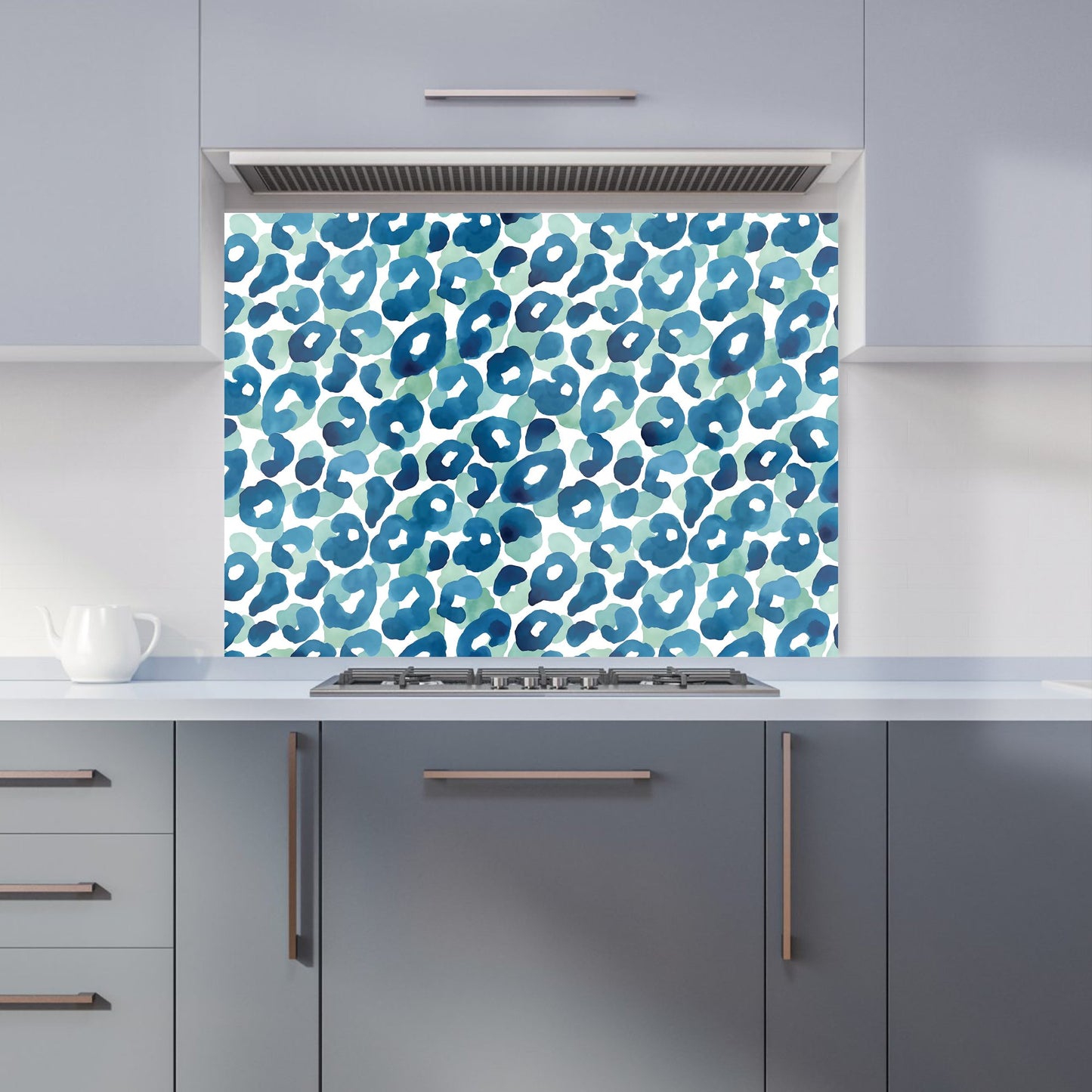 Watercolour Leopard Print Kitchen Splashback