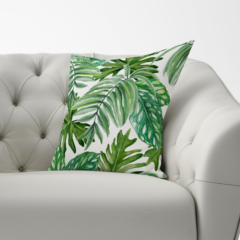 Exotic Rainforest Leaves Cushions