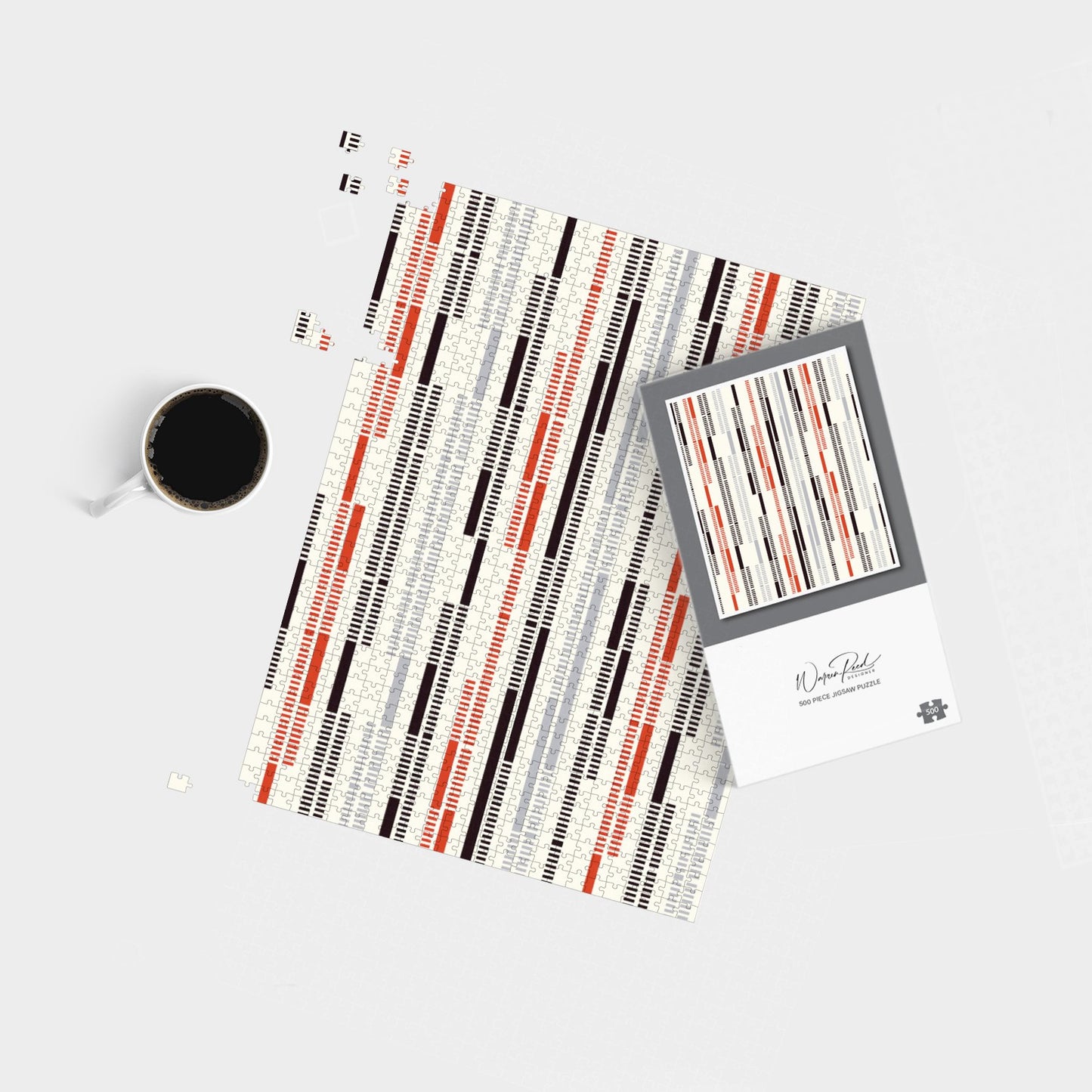 Dashed Stroke Pattern Jigsaw Puzzle