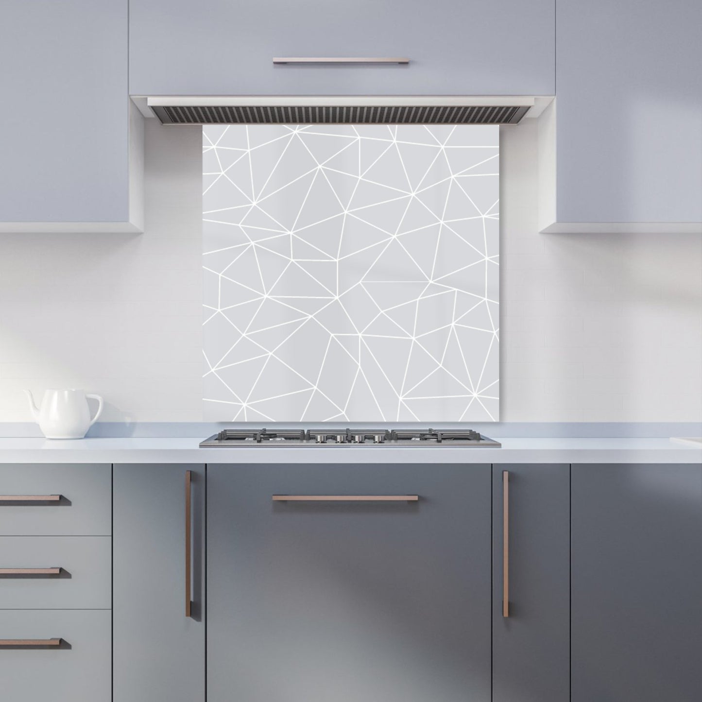 Geometric Triangle Pattern Kitchen Splashback
