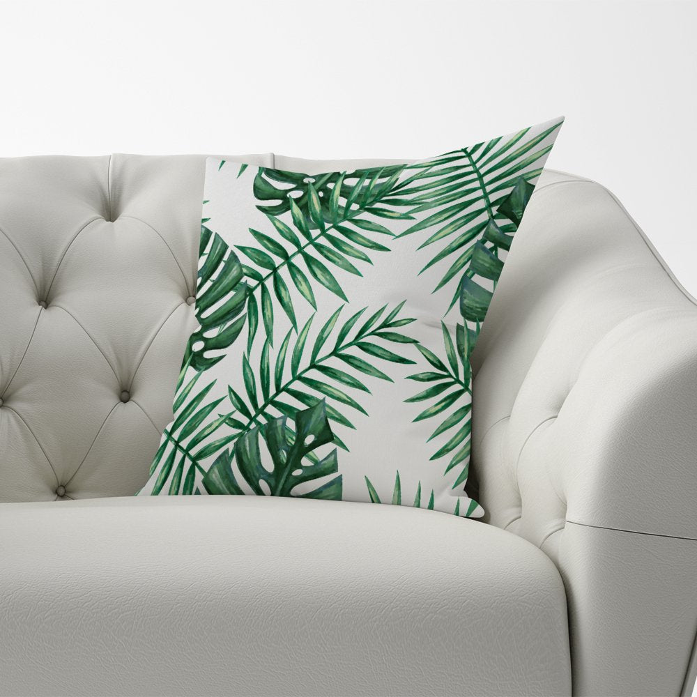 Watercolour Tropical Leaves Cushions