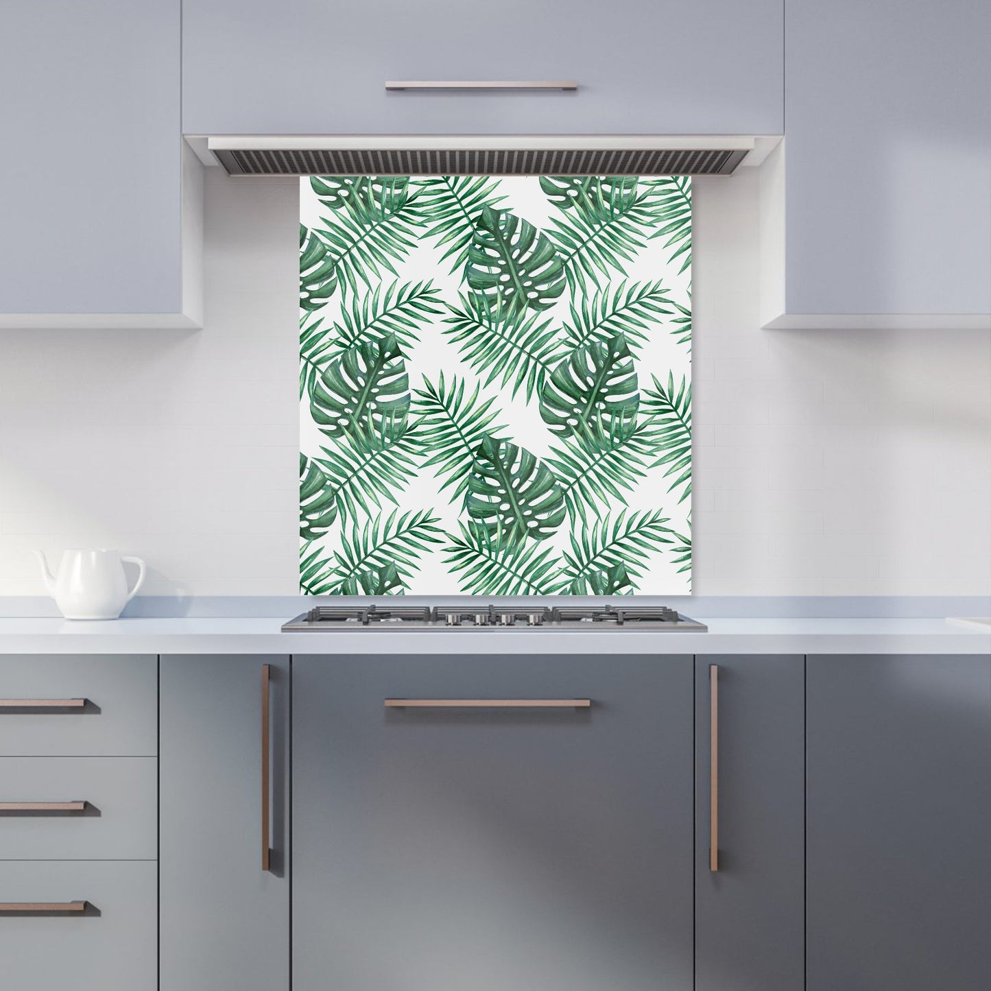 Watercolour Tropical Leaves Kitchen Splashback