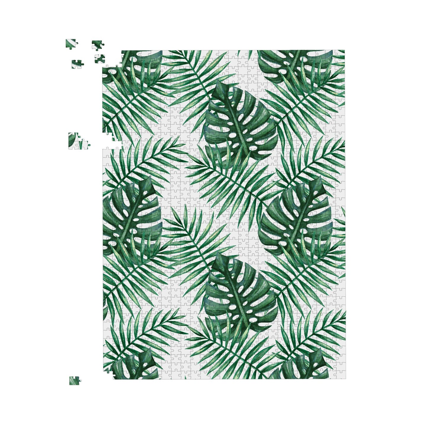 Watercolour Tropical Leaves Jigsaw Puzzle