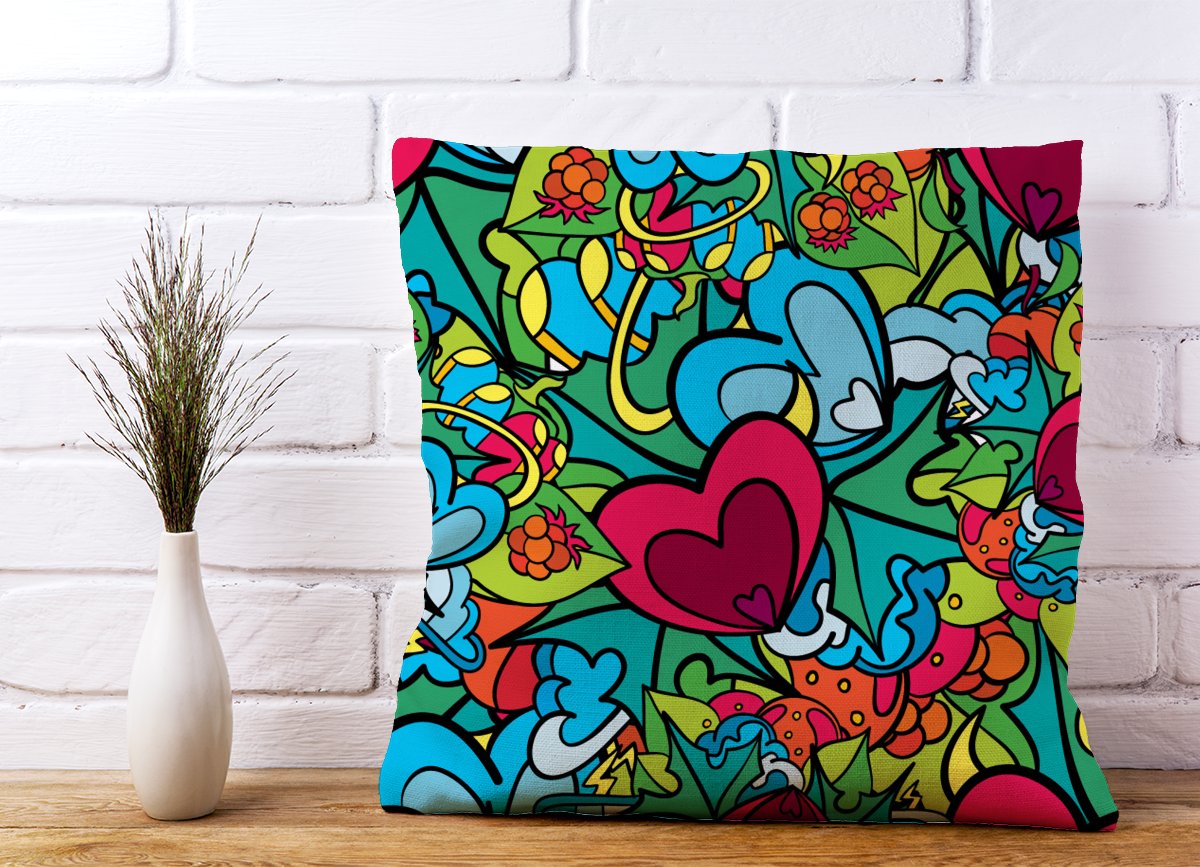 Hippie Psychedelic Pattern Cushions