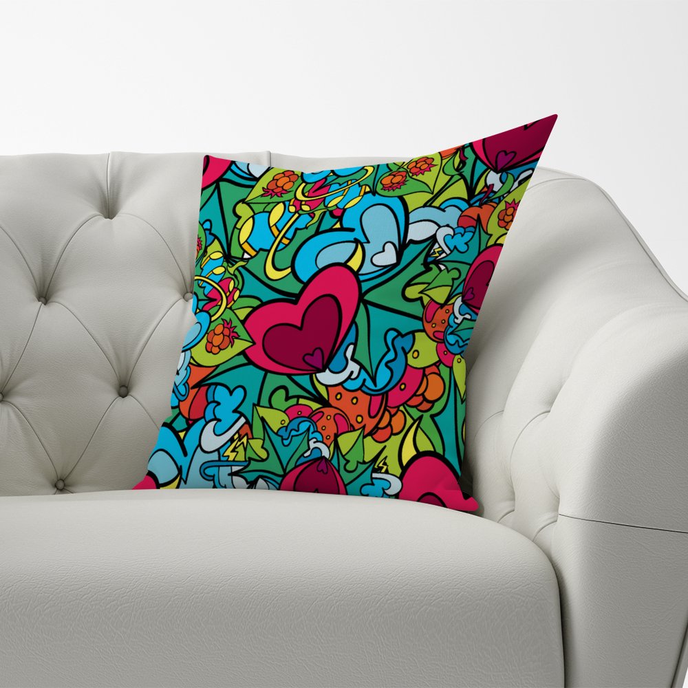 Hippie Psychedelic Pattern Cushions