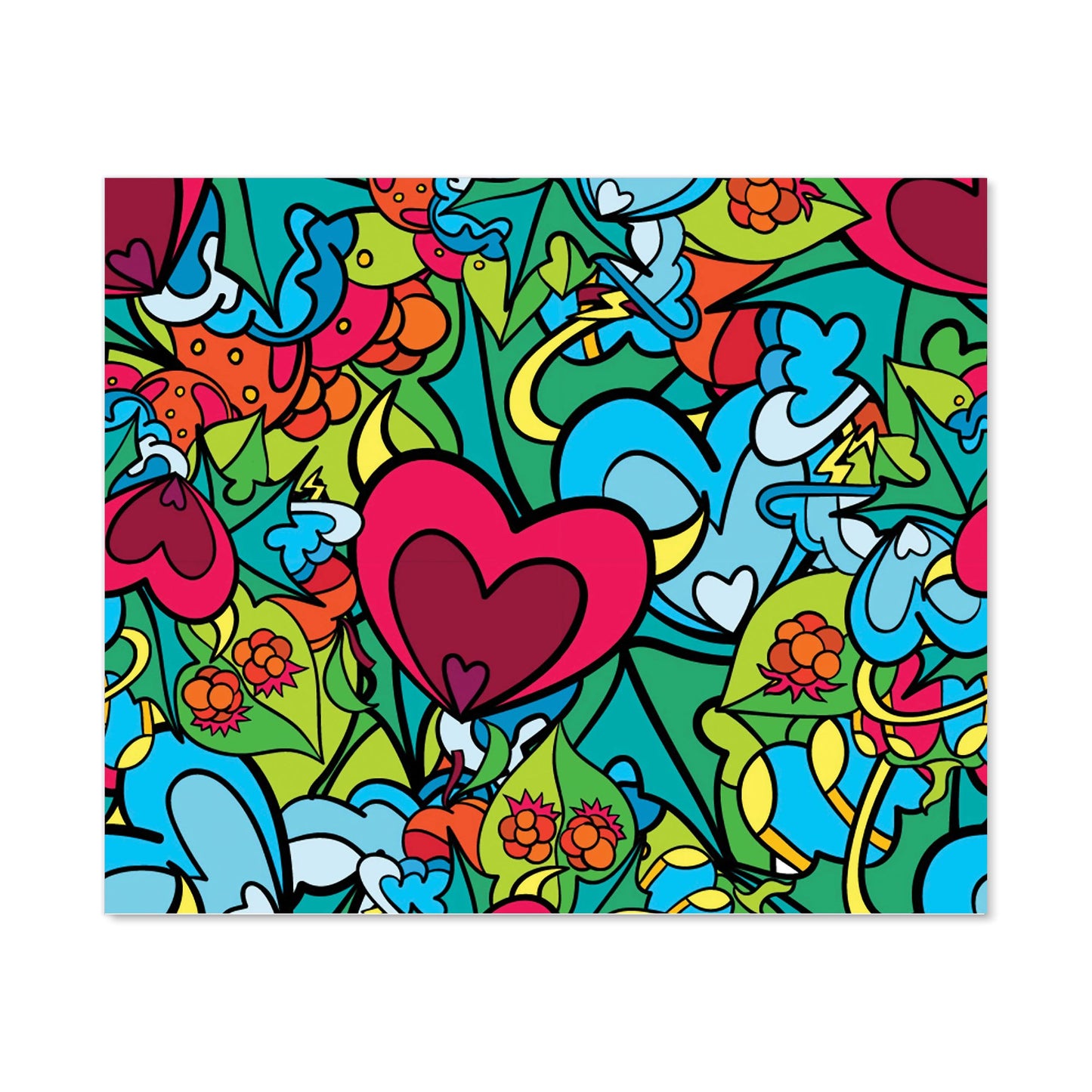 Hippie Psychedelic Pattern Kitchen Splashback